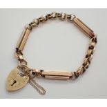 9ct gold bracelet 18.