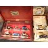 Six cased Models of Yesteryear by Matchbox limited edition no B1887 also framed certificate of