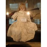 Armand Marseille Alma doll with wooden arms and legs and sleeping eyes H: 30 cm
