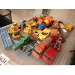 Tray of playworn Matchbox vehicles