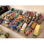 Tray of playworn mainly Matchbox vehicles