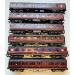 6x OO Gauge BR Maroon Passenger Coaches All Unboxed