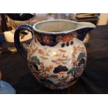 Large Imari pattern Ironstone jug H: 20