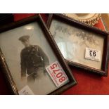 Two vintage glazed small picture framed