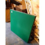 Vintage oak green baize top folding card table