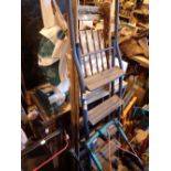 Pair of 5 step wooden step ladders