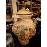 Large decorative jar with lid