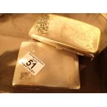 Two vintage silver plated cigarette cases