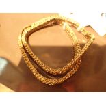 Two matching gold plated stone set bracelets