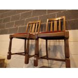 Pair of dining chairs with drop in seats