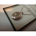 Hallmarked silver locket and silver chain