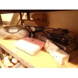 Shelf of electrical items kids DVD player Mikomi disc player car radio etc CONDITION