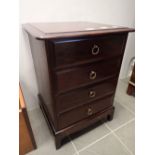 Stag narrow chest of four drawers