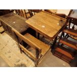 Traditional school desk with lifting seat