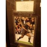 JONAH LOMU signed photograph framed and