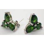 TGGC 925 stone set hinged earrings