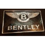 Chrome Bentley wall plaque W: 30 cm