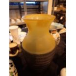 Large amber glass beehive design handmad