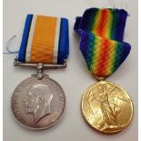 WWI medal pair to PTE F Mann AOC