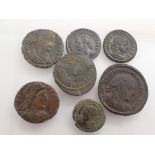 Eight Roman coins