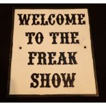 Cast iron sign Freak Show L: 26 cm