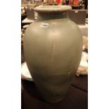 Large floor standing green vase