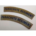 Two Parachute Regiment fabric shoulder b