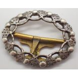 16th / 17thC white metal and brass belt