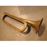 Brass hunting horn ( lacking mouthpiece