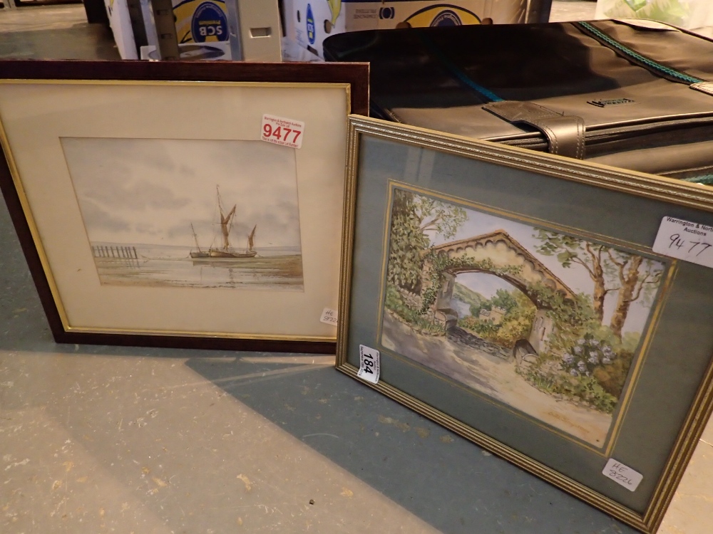 Two watercolours by S Simpson and Alan W