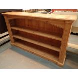 Low waxed pine bookcase 1590 x 330 x 930 cm H