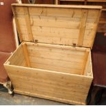 Pine lifting lid trunk 93 x 48 x 53 cm H