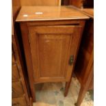 Mahogany pot cupboard with shelves