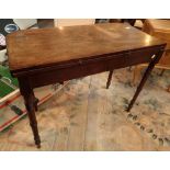 Georgian mahogany tea table with foldover top