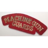 WWII period Machine Gun Guards shoulder flash