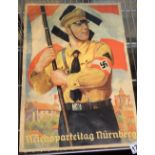 German WWII poster Hitler Youth at Nuremberg 30 x 45 cm