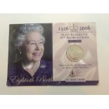 Limited edition 2006 Queen Elizabeth II 80th Birthday crown