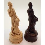 Pair of erotic figurines H: 13 cm