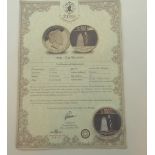 2017 1940s The Wedding one crown coin with certificate