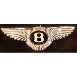 Chrome Bentley wall plaque D: 30 cm
