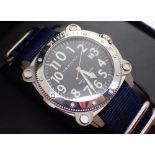 Gents Hamilton stainless steel automatic Below Zero wristwatch on canvas strap