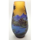 Galle signed multi layer vase H: 9 cm CONDITION REPORT: We believe this to be