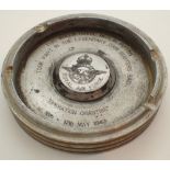 WWII Merlin Engine piston head ashtray engraved as to have taken part in the Dam Buster Raid 16th -