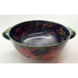 Large signed Moorcroft twin handled bowl in the Pomegranate pattern