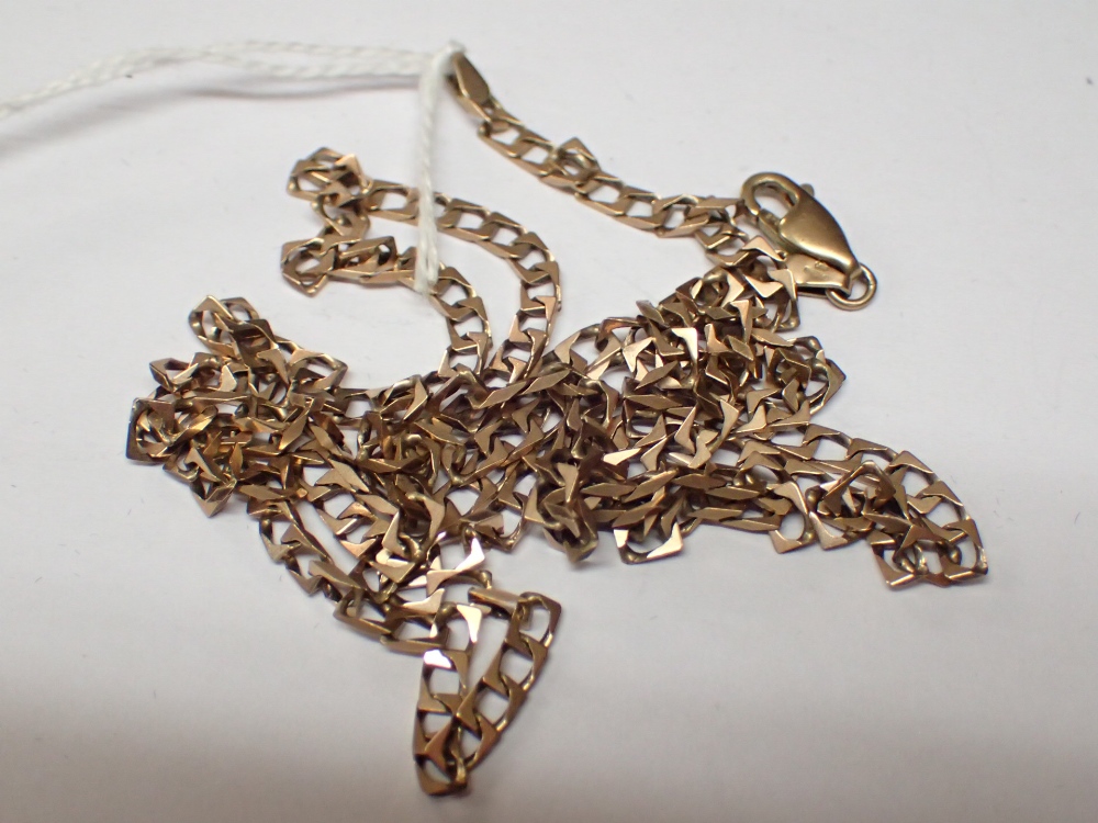 9ct gold neck chain L: 66 cm 10.