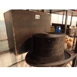 Lincoln Bennet and Co London top hat size 6 7/8 CONDITION REPORT: Good condition