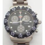 TAG HEUER gents midi F1 quartz chronograph wristwatch having subsidiary dials and tritium chapters