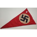 German WWII NSDAP pennant L: 34 cm