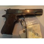 Colt 1911 45 cal semi automatic pistol with EU deactivation certificate no 152121