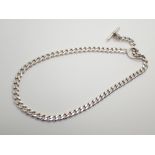 Fully hallmarked sterling silver curb chain with T-bar fasteners